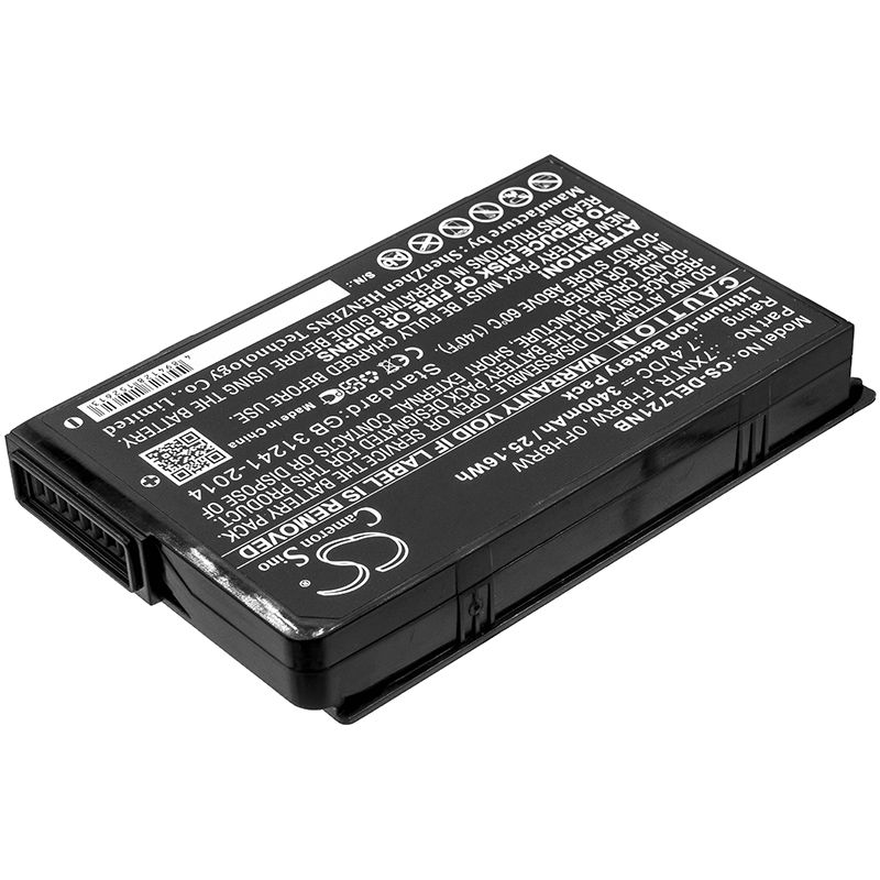 Li-ion Battery fits Dell, Latitude 12 7202, Latitude 7202 7.4V, 3400mAh Notebook & Laptop Cameron Sino Technology Limited