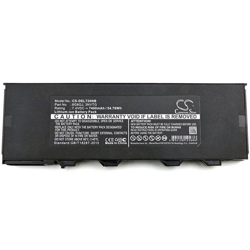 Li-ion Battery Fits Dell, Latitude 12 Rugged Extreme 7204, Latitude 7204 7.4v, 7400mah Notebook & Laptop Cameron Sino Technology Limited