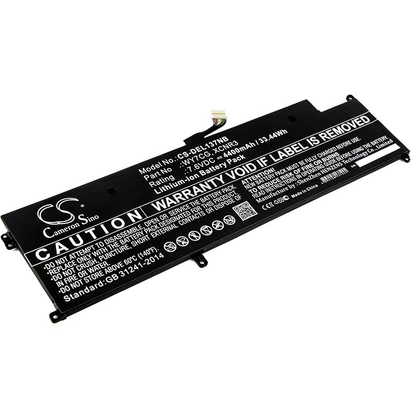 Li-ion Battery Fits Dell, Latitude 13 7370 7.6v, 4400mah Notebook & Laptop Cameron Sino Technology Limited