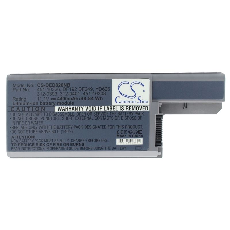 Li-ion Battery fits Dell, latitude D531, latitude D820, precision M65 11.1V, 4400mAh Notebook & Laptop Cameron Sino Technology Limited