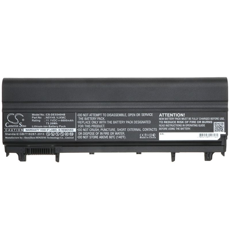 Li-ion Battery Fits Dell, Latitude E5440, Latitude E5540 11.1v, 6600mah Notebook & Laptop Cameron Sino Technology Limited