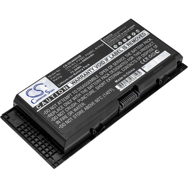 Li-ion Battery Fits Dell, Precision M4600, Precision M4700, Precision M6600 11.1v, 6600mah Notebook & Laptop Cameron Sino Technology Limited