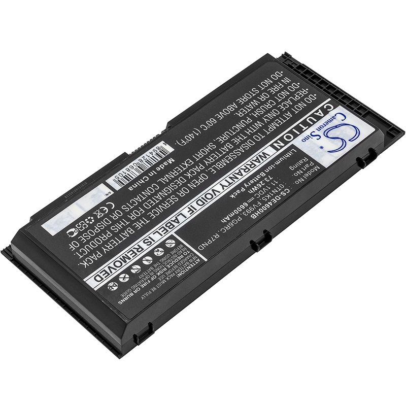 Li-ion Battery Fits Dell, Precision M4600, Precision M4700, Precision M6600 11.1v, 6600mah Notebook & Laptop Cameron Sino Technology Limited