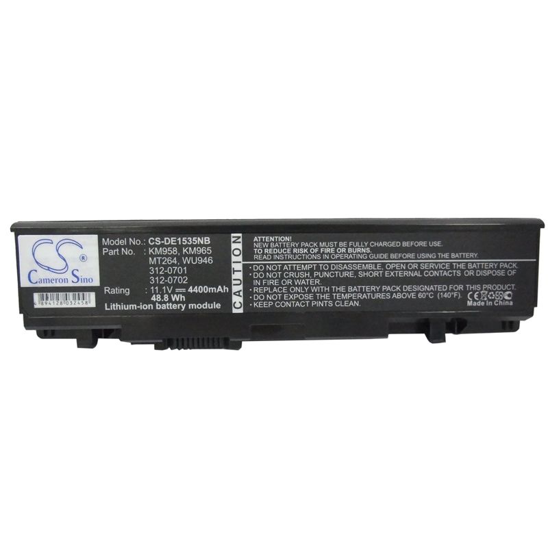 Li-ion Battery fits Dell, studio 1535, studio 1536, studio 1537 11.4V, 4400mAh Notebook & Laptop Cameron Sino Technology Limited