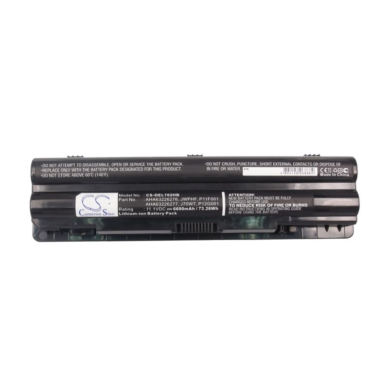 Li-ion Battery Fits Dell, Xps 14, Xps 14 (l401x), Xps 15 11.1v, 6600mah Notebook & Laptop Cameron Sino Technology Limited