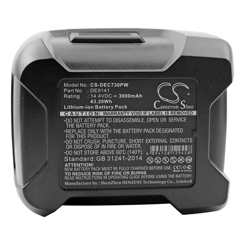 Li-ion Battery Fits Dewalt, Dc528 (flash Light), Dc528n, Dc551ka 14.4v, 3000mah Power Tools Cameron Sino Technology Limited