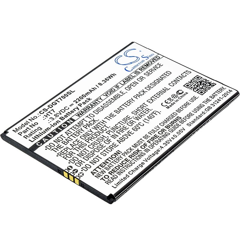 Li-ion Battery fits Doogee, homtom ht7, t7, t7 pro 3.8V, 2200mAh Mobile & SmartPhone Cameron Sino Technology Limited