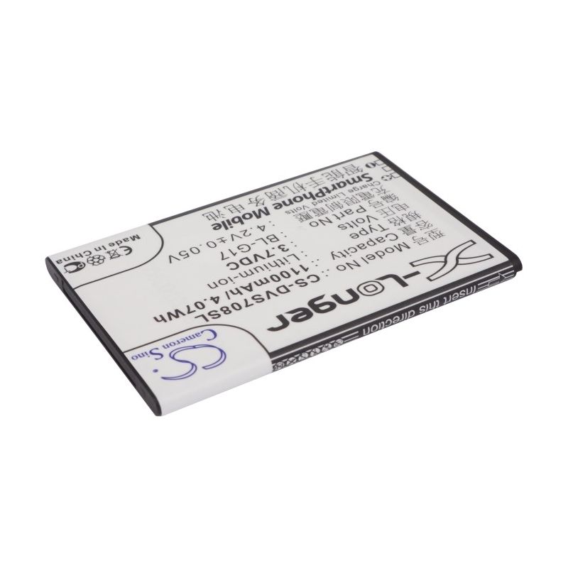Li-ion Battery fits Doov, ieva d708, s708, s908 3.7V, 1100mAh Communications Cameron Sino Technology Limited (Suspended)