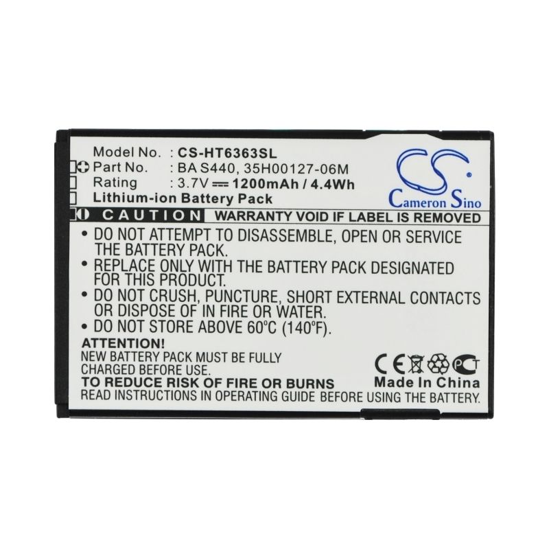 Li-ion Battery fits Dopod, a3333, g7 mini, g8 3.7V, 1200mAh Mobile & SmartPhone Cameron Sino Technology Limited