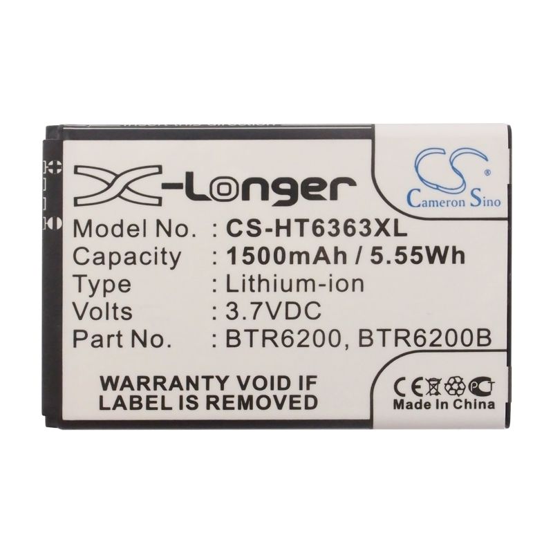 Li-ion Battery fits Dopod, a3333, g7 mini, g8 3.7V, 1500mAh Mobile & SmartPhone Cameron Sino Technology Limited