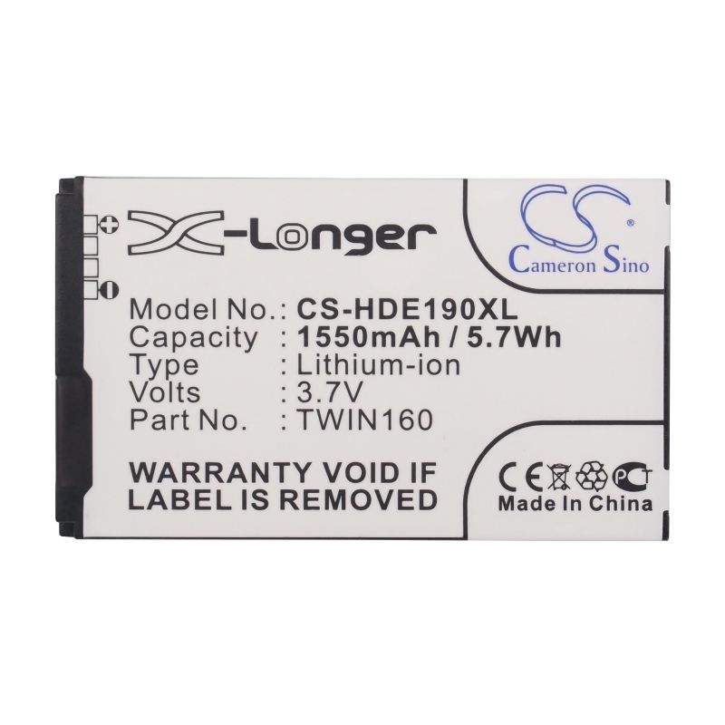Li-ion Battery fits Dopod, a6288, google, g3 3.7V, 1550mAh Mobile & SmartPhone Cameron Sino Technology Limited