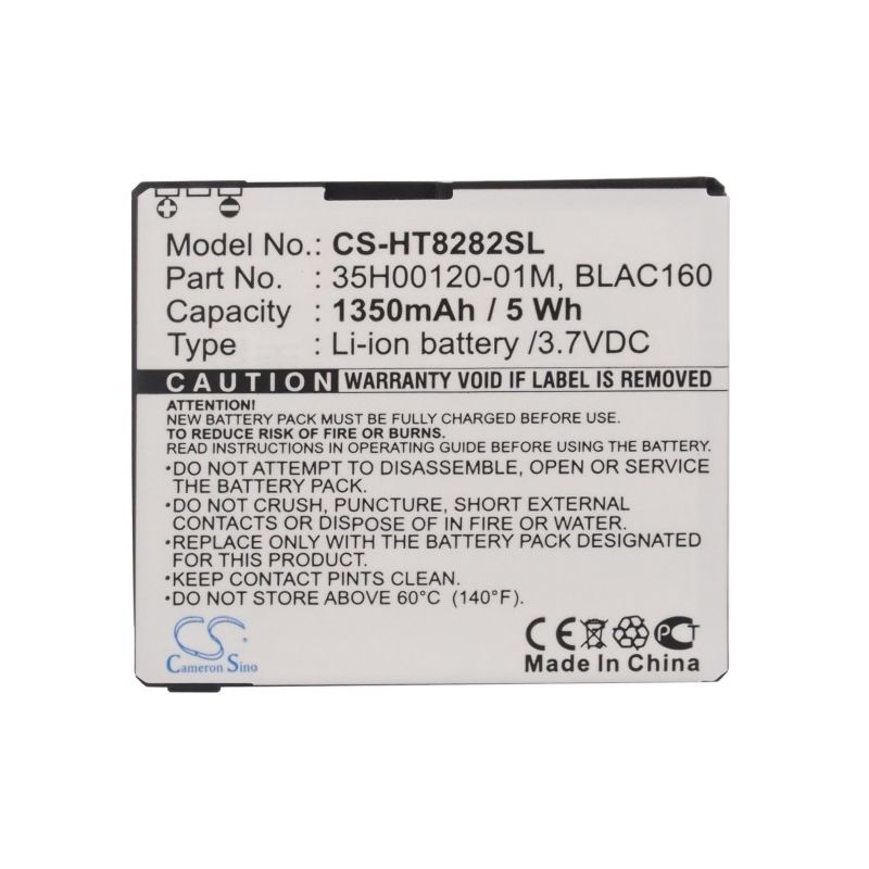 Li-ion Battery fits Dopod, touch pro hd, htc, blac100 3.7V, 1350mAh Mobile & SmartPhone Cameron Sino Technology Limited