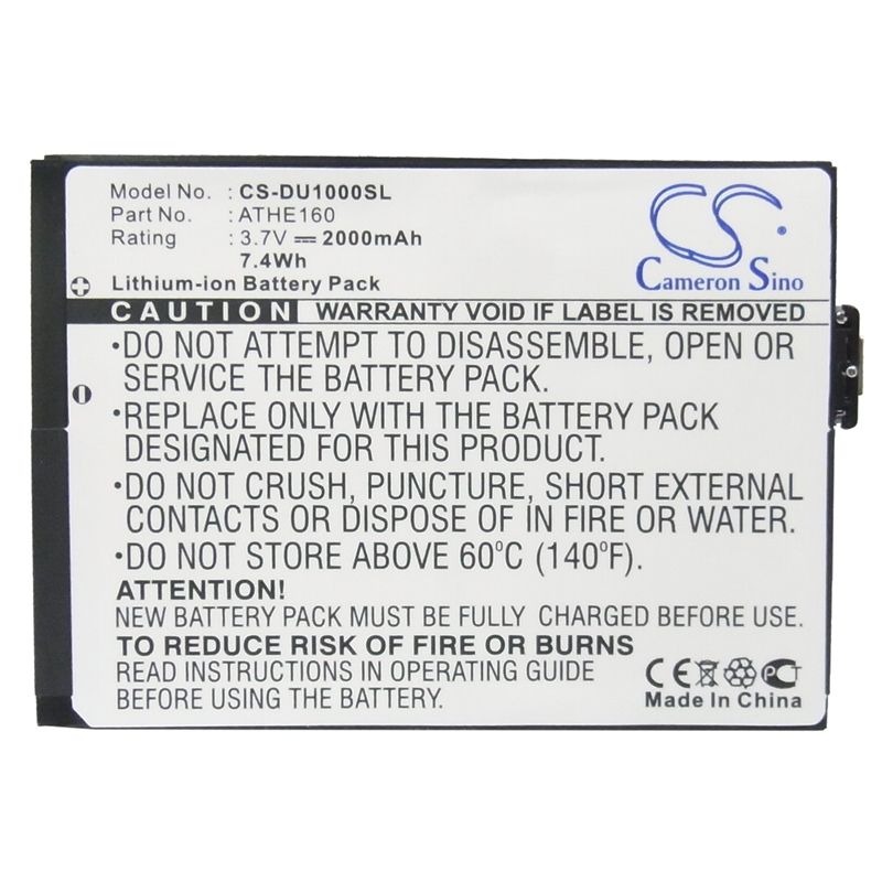 Li-ion Battery fits Dopod, u1000, htc, advantage x7500 3.7V, 2000mAh Mobile & SmartPhone Cameron Sino Technology Limited