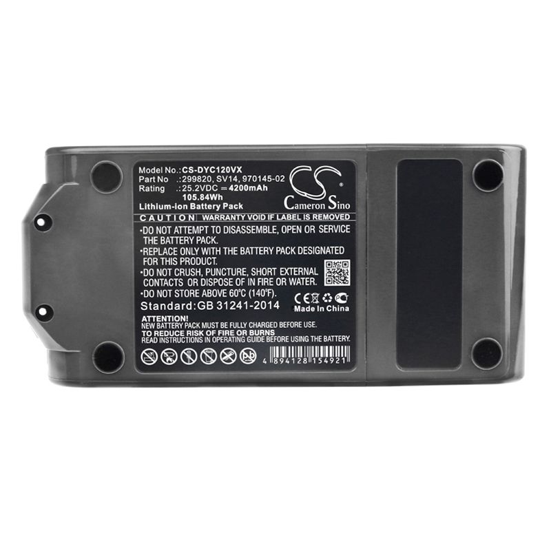Li-ion Battery fits Dyson, 268804-01, 269054-01 25.2V, 4200mAh Vacuum Cameron Sino Technology Limited