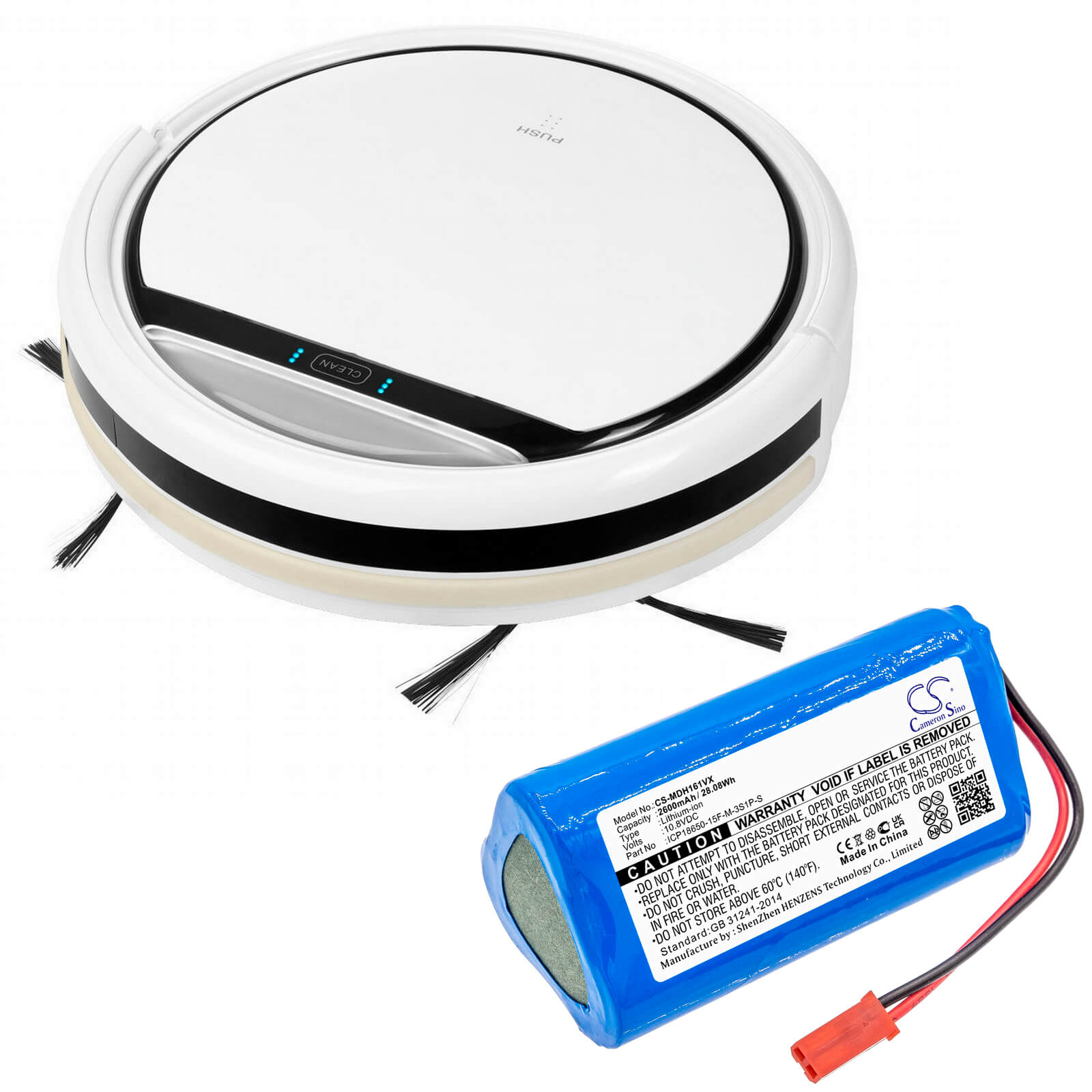 Li-ion Battery fits Easyhome, Sr3001 10.8V, 2600mAh / 28.08Wh Vacuum Cameron Sino Technology Limited