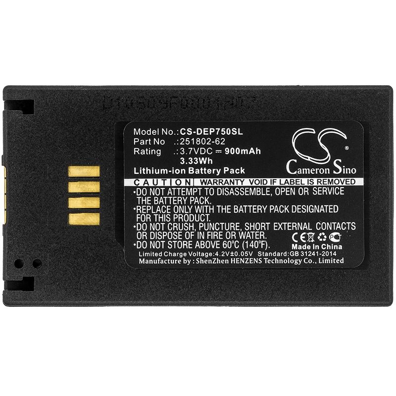 Li-ion Battery Fits Easypack, Poliflex 750, Spare,1153 3.7v, 900mah Barcode Scanner Cameron Sino Technology Limited