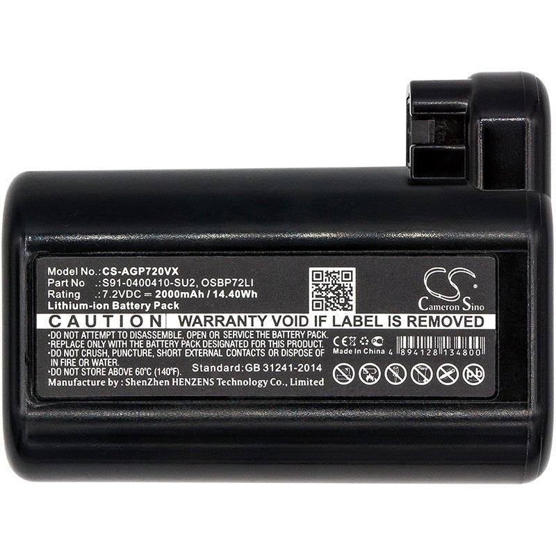 Li-ion Battery fits Electrolux, 900257877, 900257983, 900258192 7.2V, 2000mAh Vacuum Cameron Sino Technology Limited
