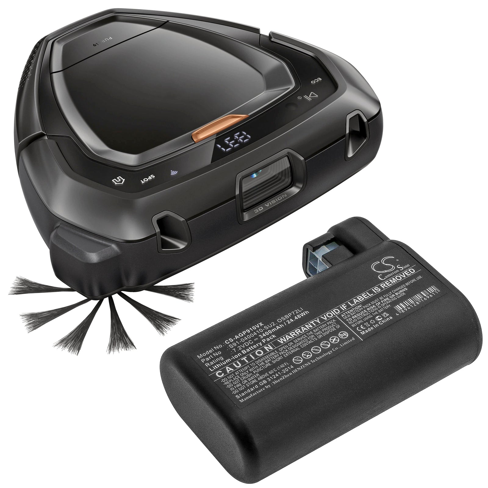 Li-ion Battery fits Electrolux, 900257877, 900257983, 900258192 7.2V, 3400mAh Vacuum Cameron Sino Technology Limited