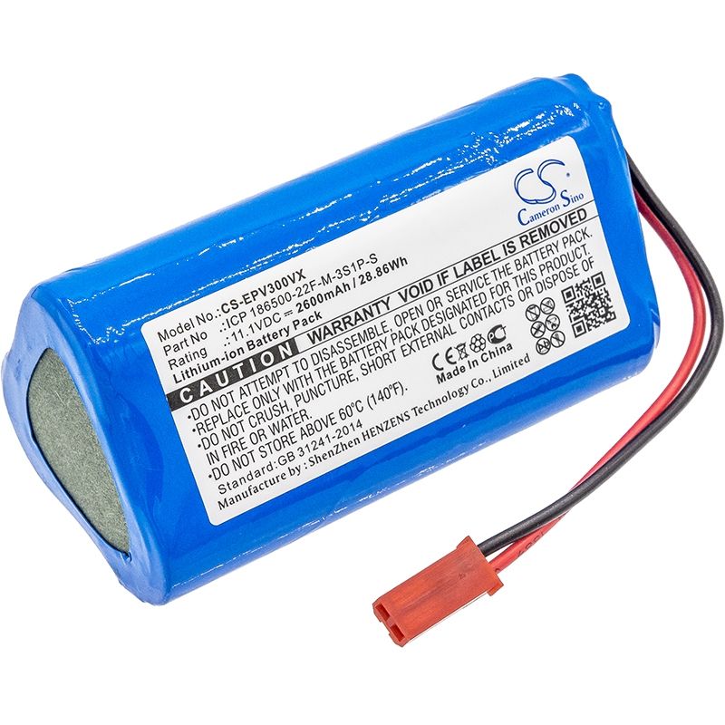 Li-ion Battery Fits Electropan, Ilive V3s, Ilive V3s Pro, Ilive V5 11.1v, 2600mah Vacuum Cameron Sino Technology Limited