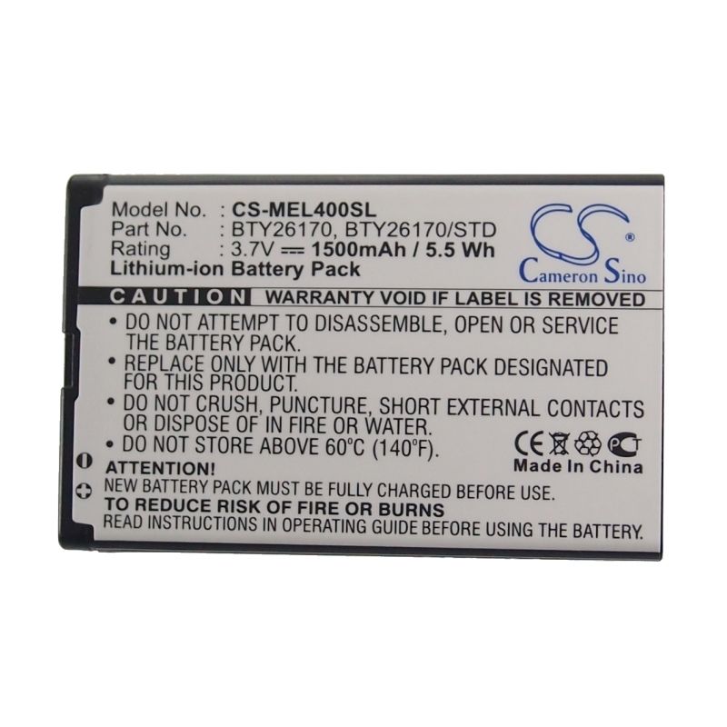 Li-ion Battery fits Elson, el400, mobistel el400, emporia 3.7V, 1500mAh Mobile & SmartPhone Cameron Sino Technology Limited