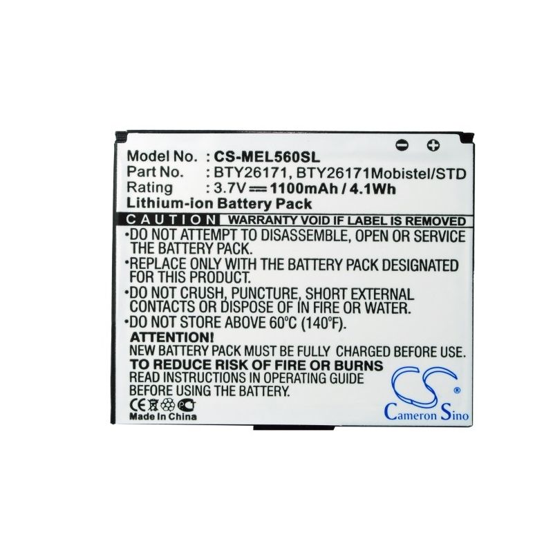 Li-ion Battery fits Elson, el560, el560 dual, emporia 3.7V, 1100mAh Mobile & SmartPhone Cameron Sino Technology Limited