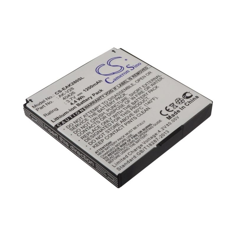 Li-ion Battery fits Emporia, ak-v28, ak-v29, talk plus 3.7V, 1200mAh Mobile & SmartPhone Cameron Sino Technology Limited