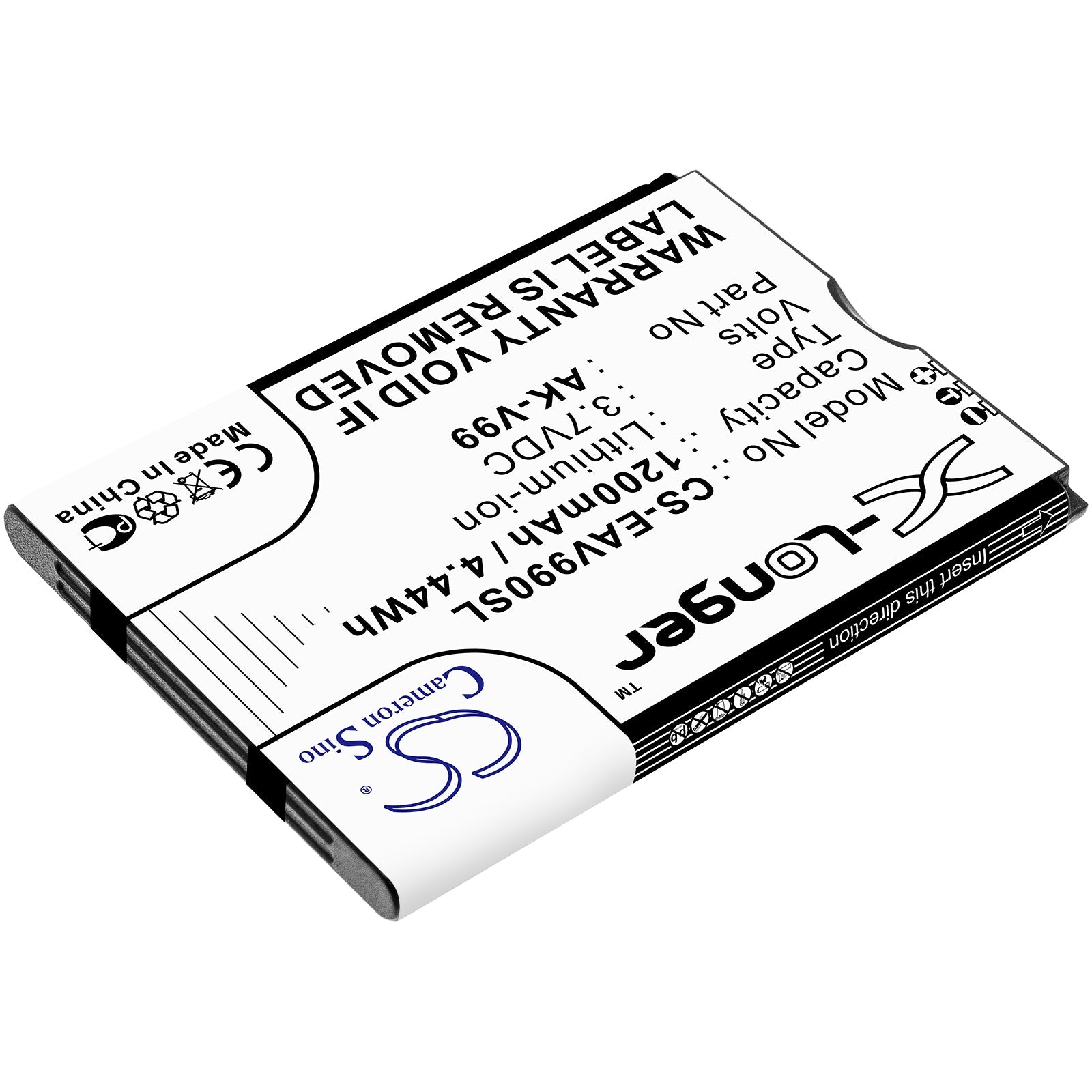 Li-ion Battery fits Emporia, Select, V99 3.7V, 1200mAh Mobile & SmartPhone Cameron Sino Technology Limited