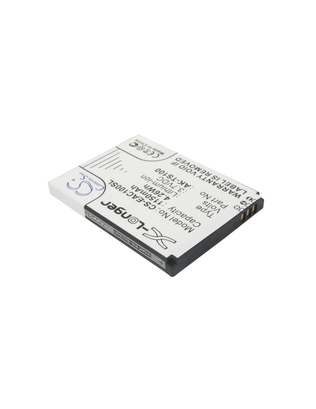 Li-ion Battery fits Emporia, telme ts100, telme ts100s 3.7V, 1150mAh Mobile & SmartPhone Cameron Sino Technology Limited