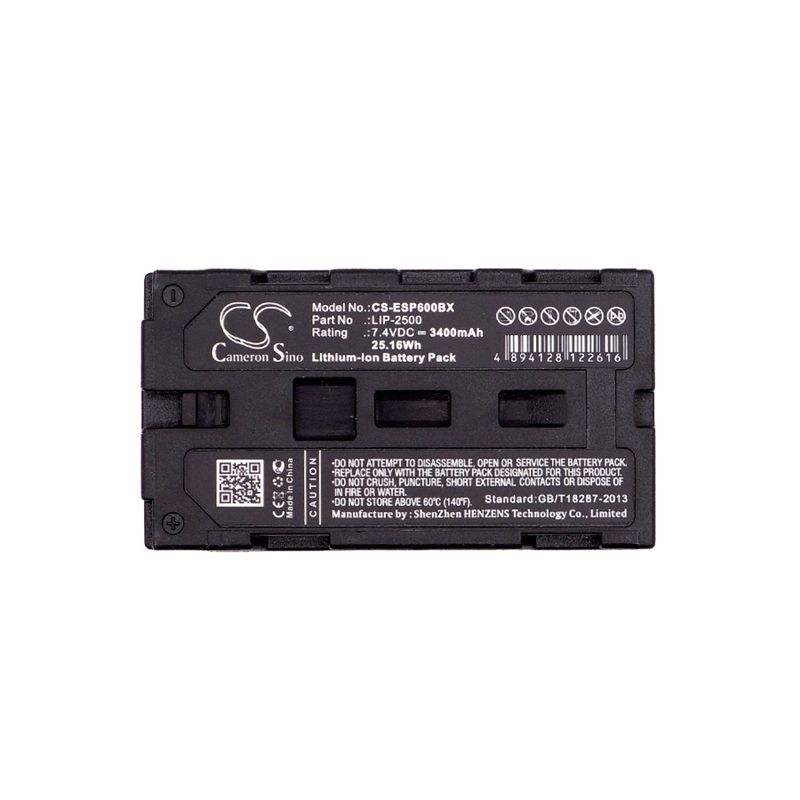 Li-ion Battery fits Epson, M196d, Mobilink Tm-p60, 7.4V, 3400mAh Portable Printer Cameron Sino Technology Limited