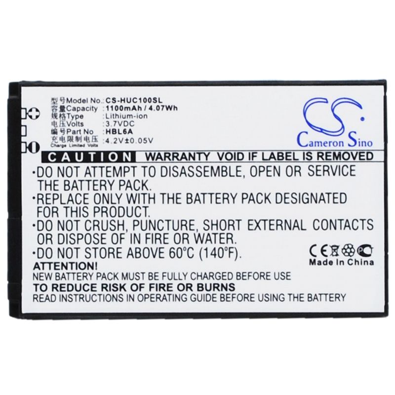 Li-ion Battery fits Esia, music box, huawei, c2600 3.7V, 1100mAh Mobile & SmartPhone Cameron Sino Technology Limited