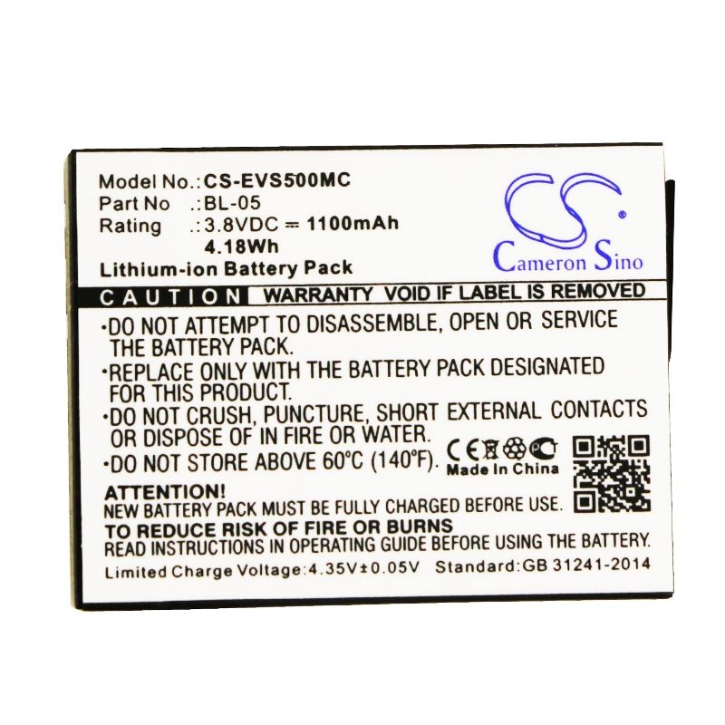 Li-ion Battery fits Ezviz, S5 Plus, S5 Plus Sports 3.8V, 1100mAh Camera Cameron Sino Technology Limited (Suspended)