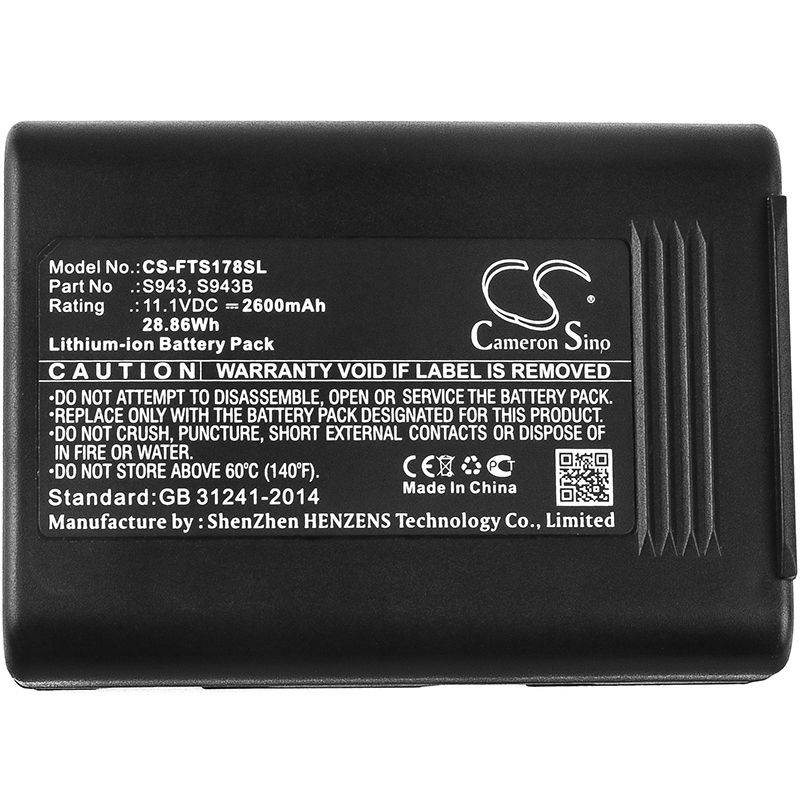 Li-ion Battery fits Fitel, S121a, S121m4, S122a 11.1V, 2600mAh Equipment & Survey & Test Cameron Sino Technology Limited