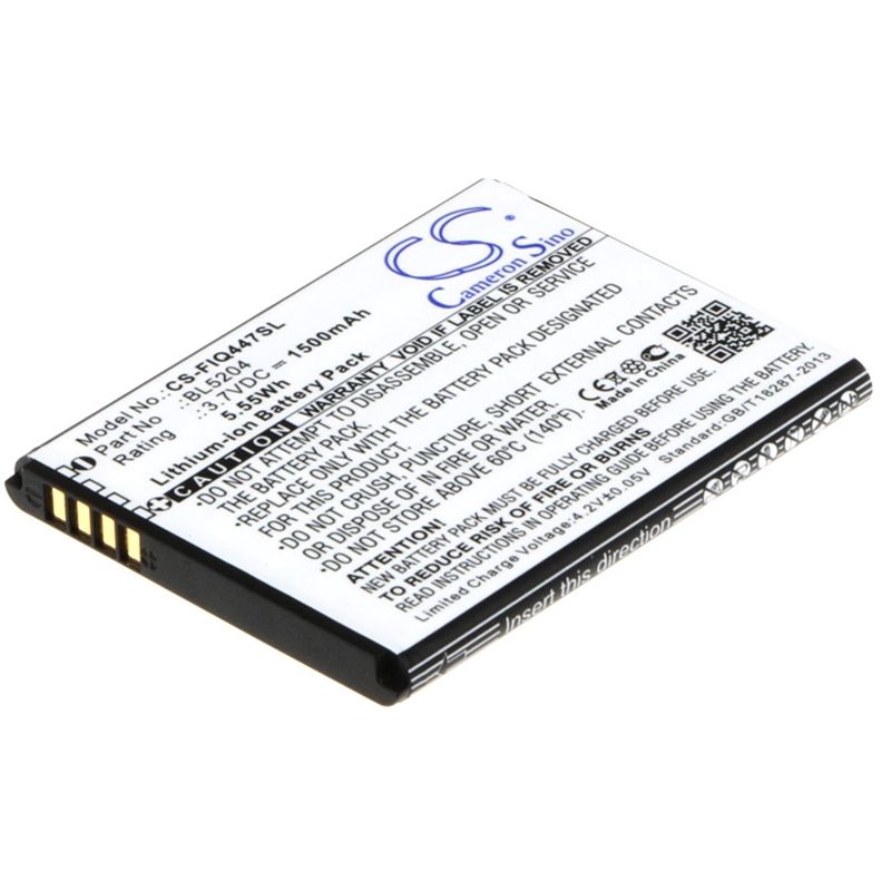 Li-ion Battery fits Fly, era life 1, iq447 3.7V, 1500mAh Mobile & SmartPhone Cameron Sino Technology Limited