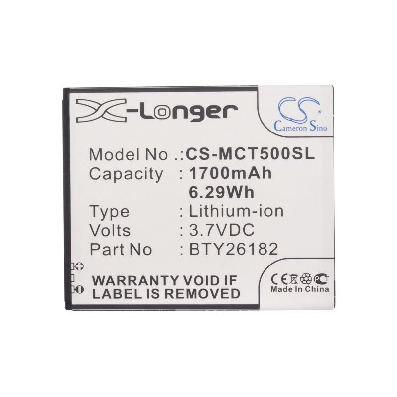 Li-ion Battery fits Fly, iq 451 vista, micromax, a116 canvas hd 3.7V, 1700mAh Mobile & SmartPhone Cameron Sino Technology Limited