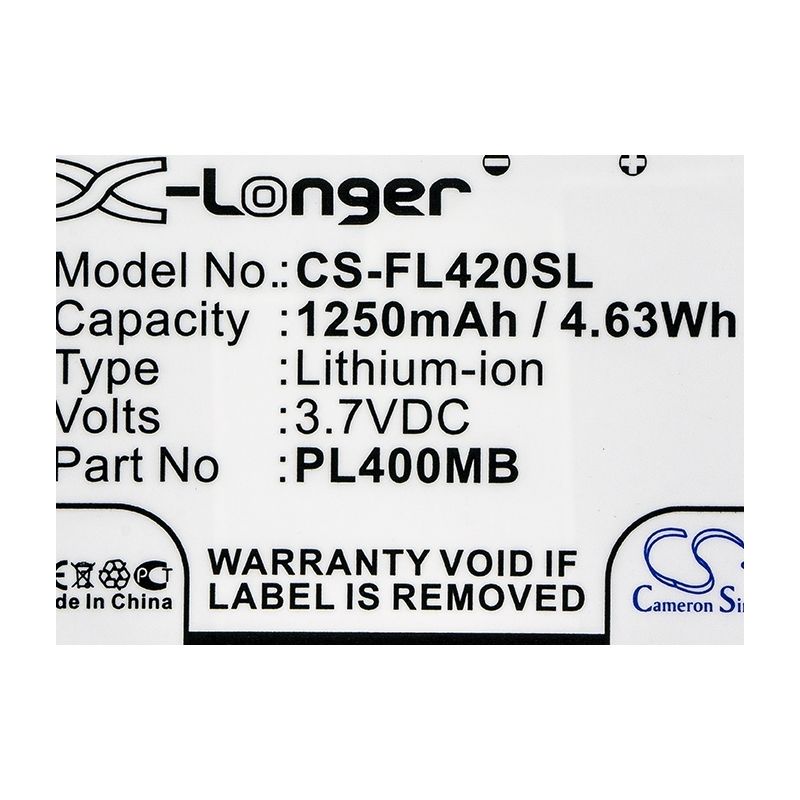 Li-ion Battery Fits Fujitsu, Loox 400, Loox 410, Loox 420 3.7v, 1250mah PDA & Pocket PC Cameron Sino Technology Limited