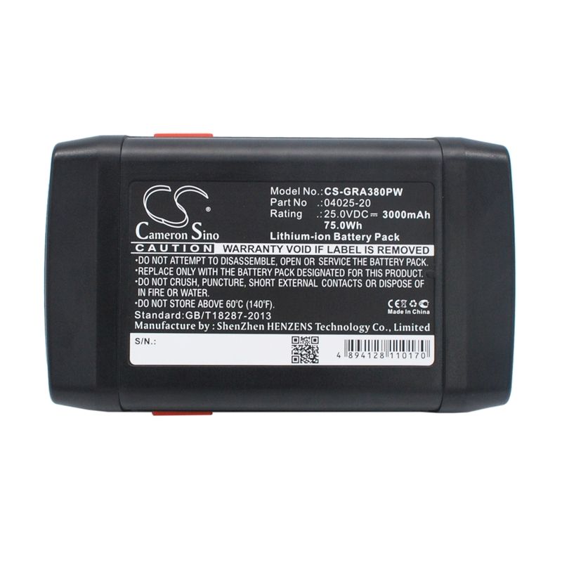 Li-ion Battery Fits Gardena, Accu-spindelmaher 380 Li, Spindelmaher 380 Li, 25.0v, 3000mah Lawn Mowers Cameron Sino Technology Limited