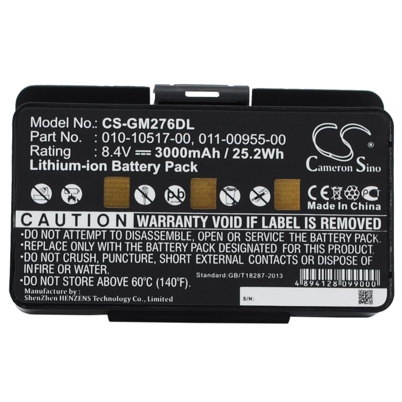 Li-ion Battery Fits Garmin, 010-00543-00,100054300,3.5801e+12 8.4v, 3000mah GPS & Navigator Cameron Sino Technology Limited