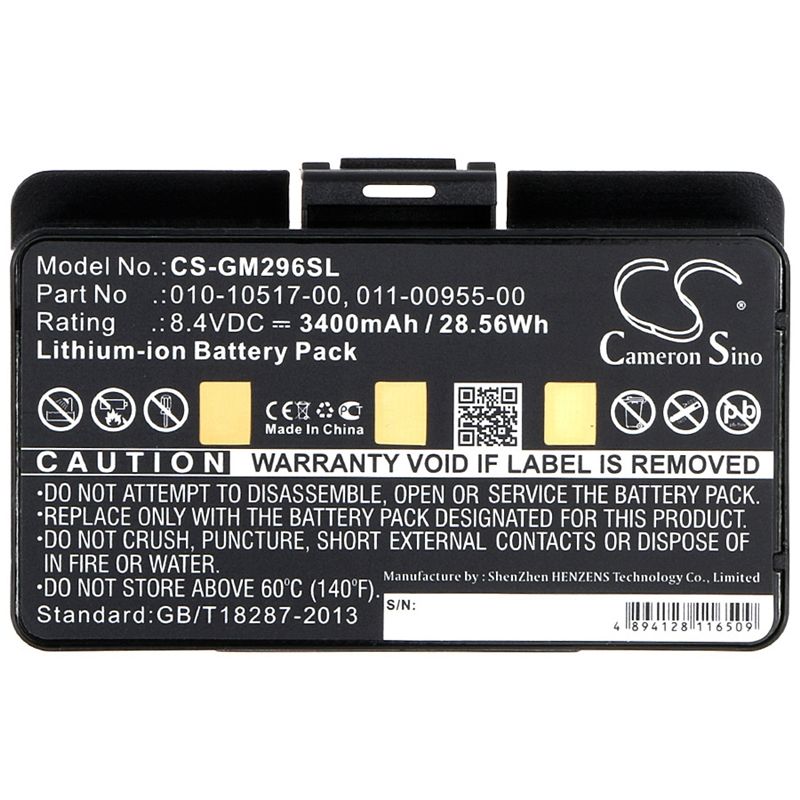 Li-ion Battery Fits Garmin, 010-00543-00,100054300,3.5801e+12 8.4v, 3400mah GPS & Navigator Cameron Sino Technology Limited