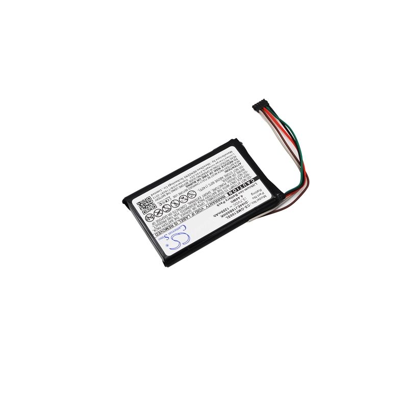 Li-ion Battery Fits Garmin, 010-01161-00, Edge 1000 3.7v, 1200mah GPS & Navigator Cameron Sino Technology Limited