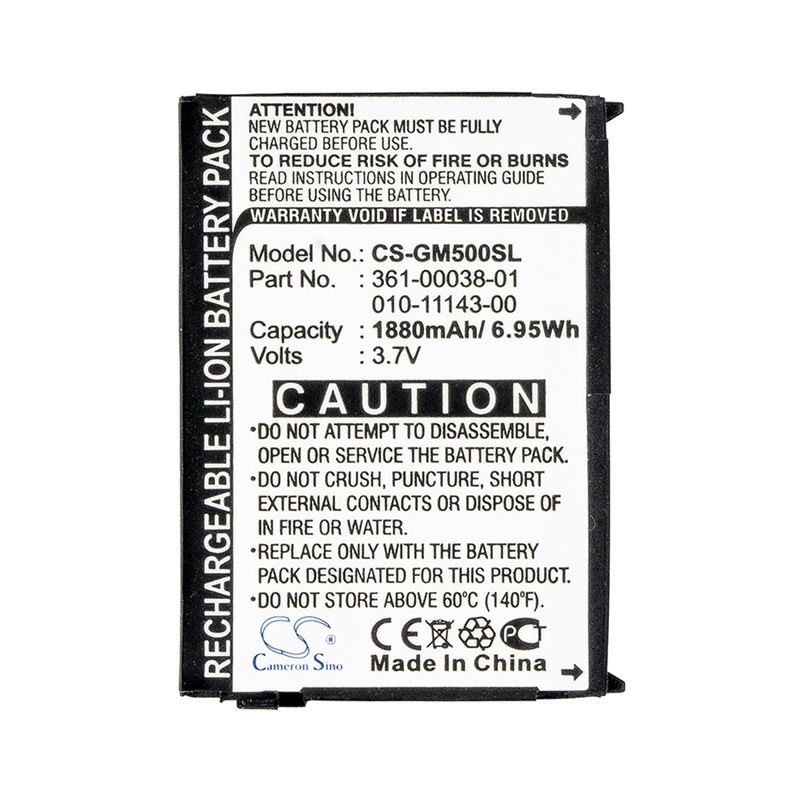 Li-ion Battery Fits Garmin, Aera 500, Aera 510, Aera 550 3.7v, 1880mah GPS & Navigator Cameron Sino Technology Limited