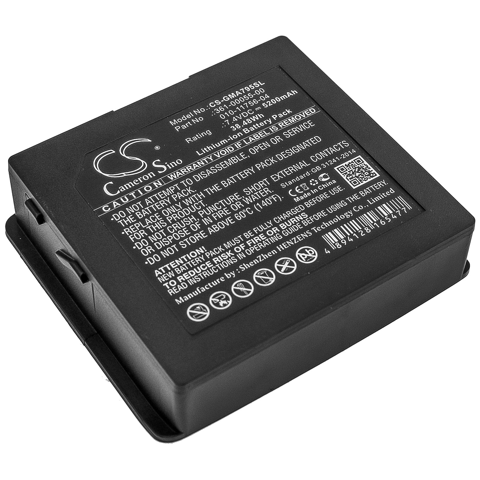 Li-ion Battery fits Garmin, Aera 795, Aera 796 7.4V, 5200mAh GPS & Navigator Cameron Sino Technology Limited