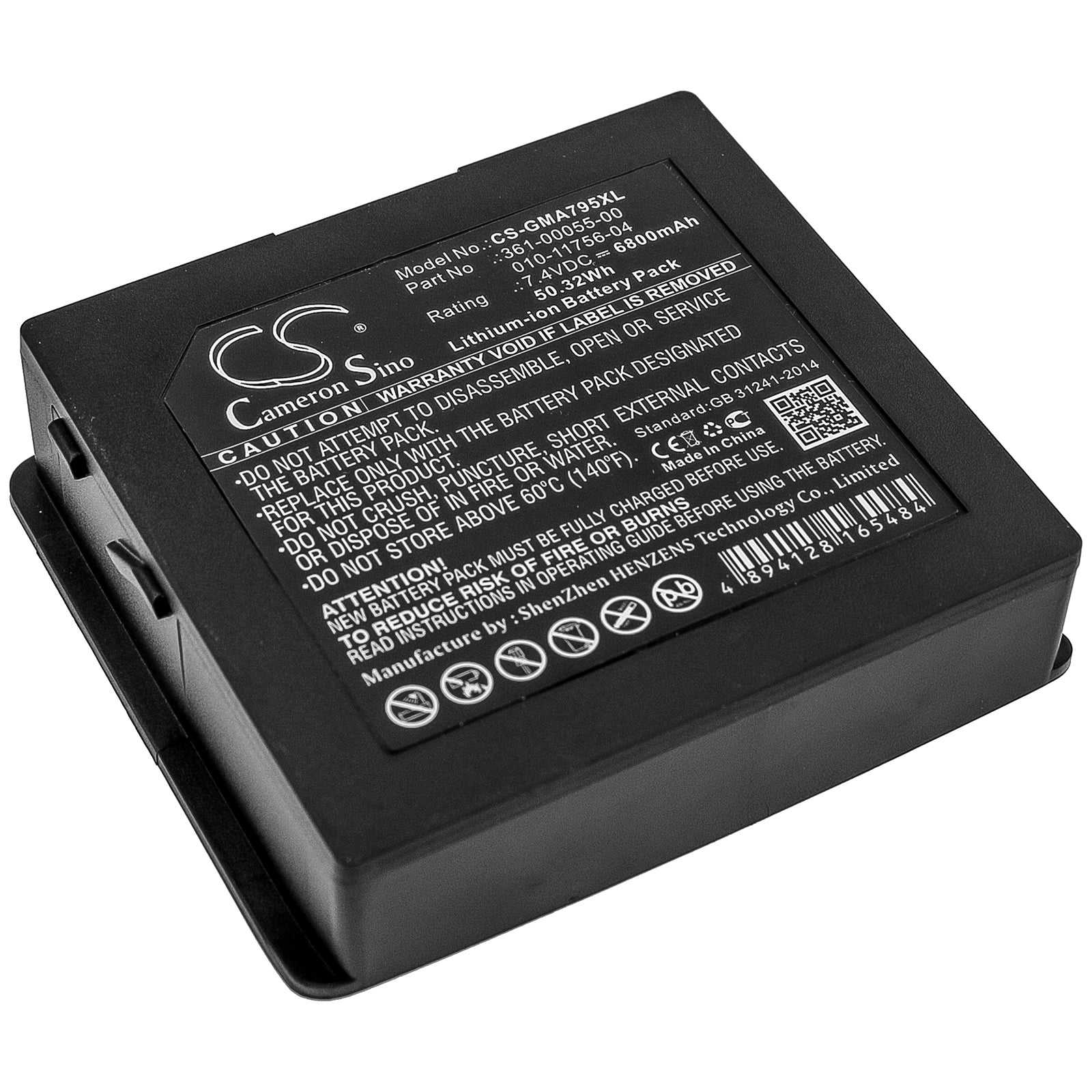 Li-ion Battery fits Garmin, Aera 795, Aera 796 7.4V, 6800mAh GPS & Navigator Cameron Sino Technology Limited