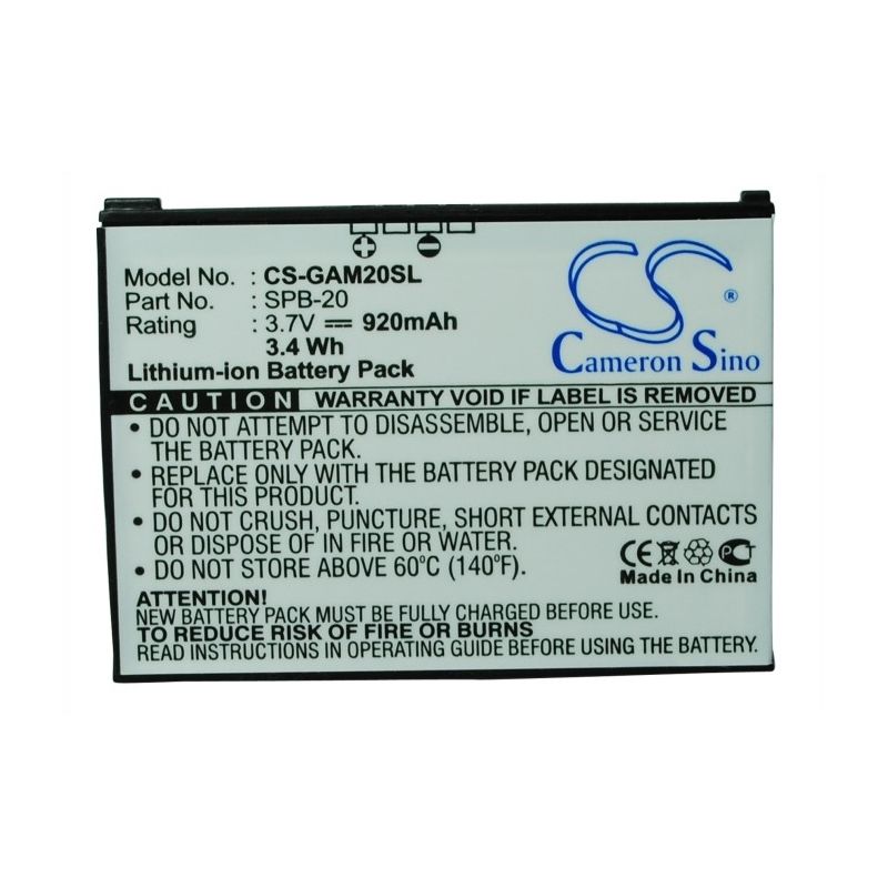 Li-ion Battery fits Garmin-asus, nuvifone m20, nuvifone m20us 3.7V, 920mAh Mobile & SmartPhone Cameron Sino Technology Limited (Suspended)