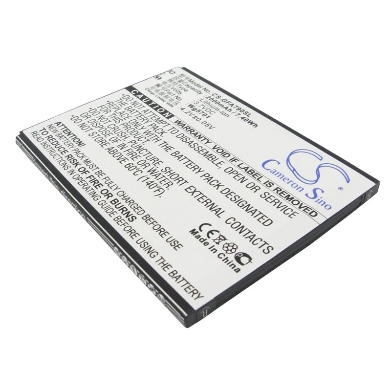 Li-ion Battery fits Gfive, a79+, g7, g9 3.7V, 2000mAh Mobile & SmartPhone Cameron Sino Technology Limited