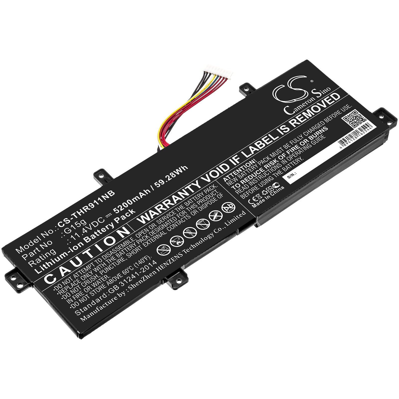 Li-ion Battery fits Gigabyte, Sabrepro 15, Sabrepro 15 G 11.4V, 5200mAh Notebook & Laptop Cameron Sino Technology Limited