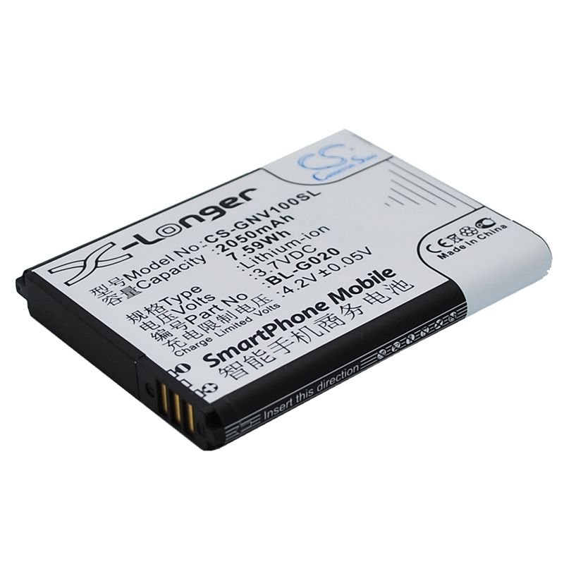 Li-ion Battery fits Gionee, a326, a809, gn787 3.7V, 2050mAh Communications Cameron Sino Technology Limited (Suspended)
