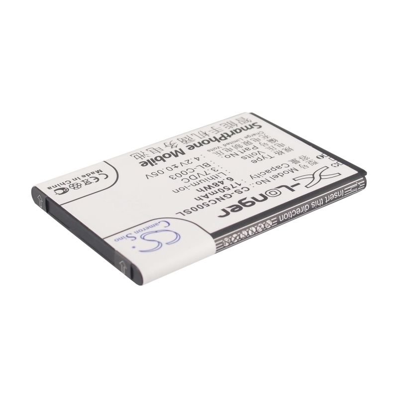 Li-ion Battery fits Gionee, c500, c600 3.7V, 1750mAh Mobile & SmartPhone Cameron Sino Technology Limited