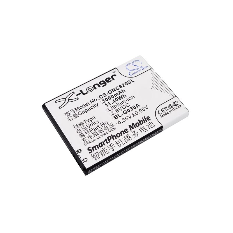 Li-ion Battery fits Gionee, c620, c620s, gn181 3.8V, 3000mAh Mobile & SmartPhone Cameron Sino Technology Limited
