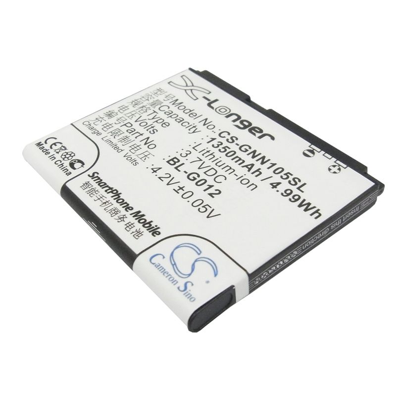 Li-ion Battery fits Gionee, c900, d500, gn105 3.7V, 1350mAh Mobile & SmartPhone Cameron Sino Technology Limited
