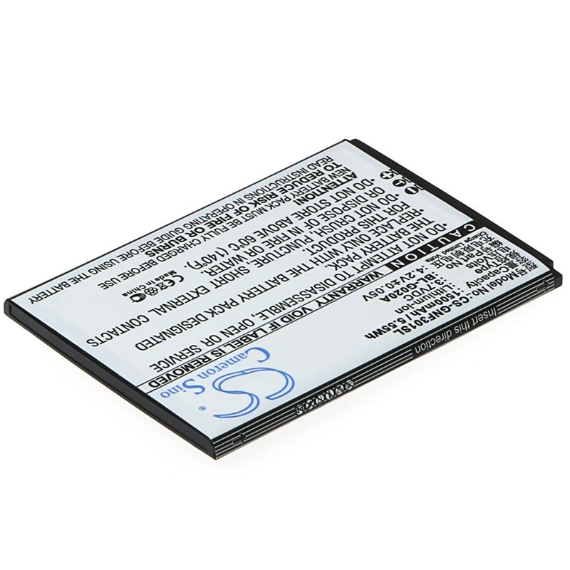Li-ion Battery fits Gionee, f301 3.7V, 1500mAh Mobile & SmartPhone Cameron Sino Technology Limited